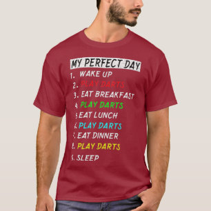 Camiseta Mi Perfecto Día Jugar Dardos Funny Guay Que Dice U