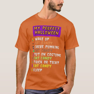 Camiseta Mi perfecto halloween Funny Skeleton Guay Pumpkin