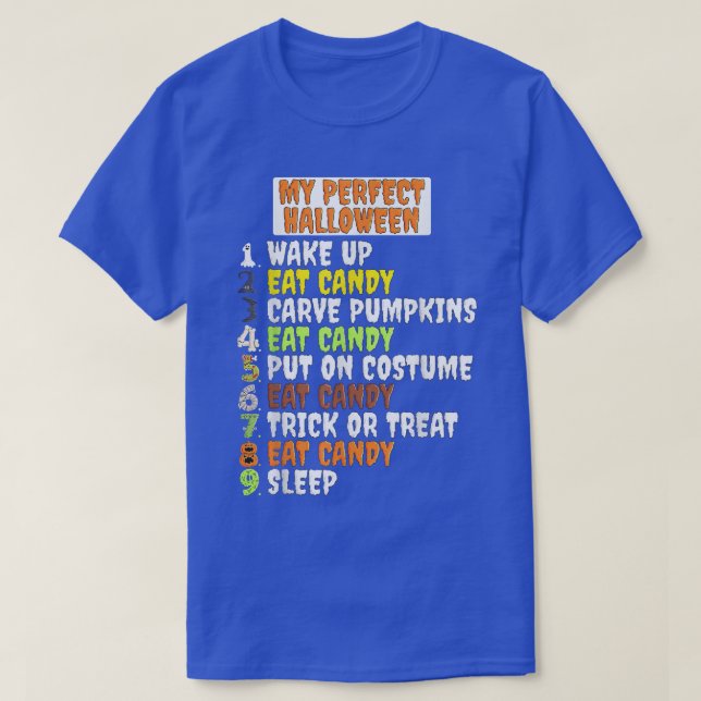 Camiseta Mi perfecto halloween Funny Skeleton Zombie Guay P (Diseño del anverso)