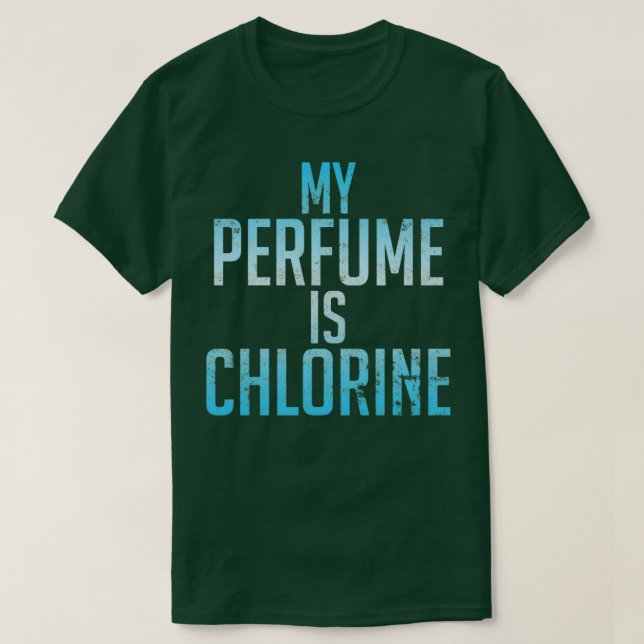 Camiseta Mi perfume es cloro, aeróbic acuático 1 (Diseño del anverso)