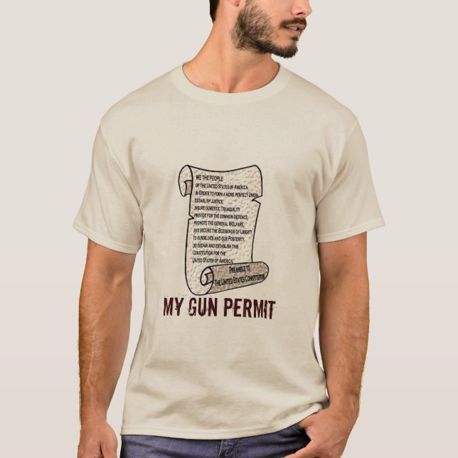 Camiseta Mi permiso del arma es la constitución de los (Anverso)