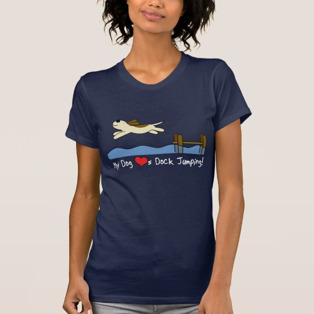 Camiseta Mi perro ama el salto del muelle (Anverso)