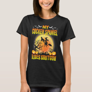 Camiseta Mi perro Cocker Spaniel anda de copiloto Feliz Hal