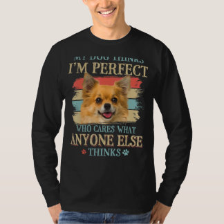 Camiseta Mi perro cree que soy perfecto retro de perro de C