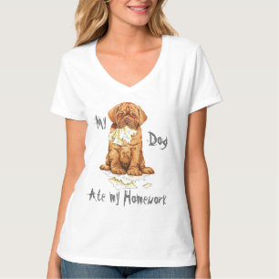 Camiseta Mi perro de Burdeos comió mi hogar