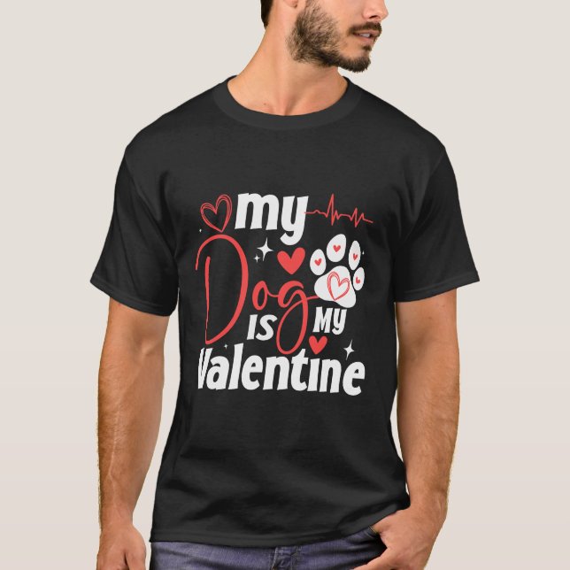 Camiseta Mi perro es mi amante valentino de los perros cutá (Anverso)