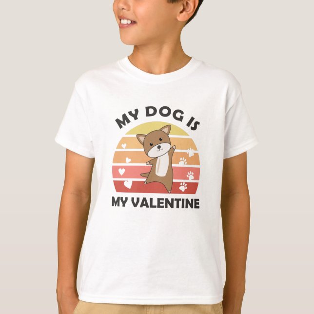 Camiseta Mi Perro Es Mi Amor De San Valentín Cute Perro. (Anverso)