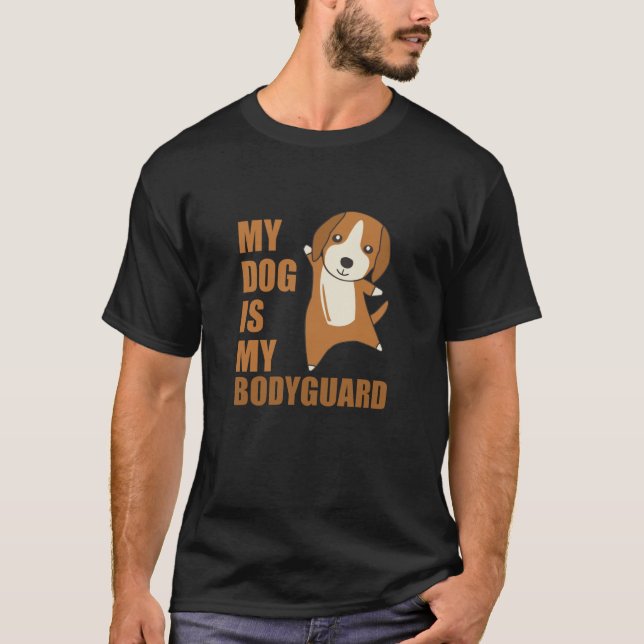 Camiseta Mi Perro Es Mi Beagle Perro Guardaespaldas (Anverso)