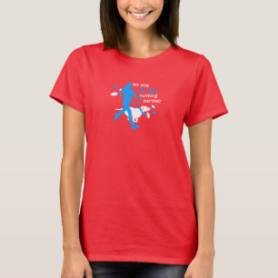 Camiseta mi perro es mi compañero de carreras