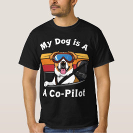 Camiseta Mi perro es mi copiloto | Gráfica divertida de per