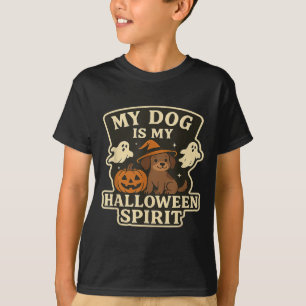 Camiseta Mi perro es mi espíritu de Halloween _ Amante dive