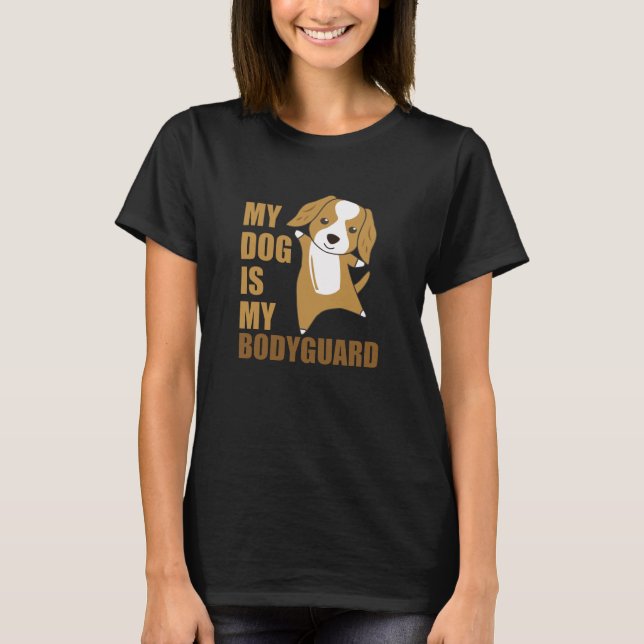 Camiseta Mi Perro Es Mi Guardaespaldas Cocker Spaniel (Anverso)