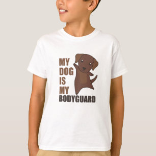 Camiseta Mi Perro Es Mi Guardaespaldas Perros Brown Labrado