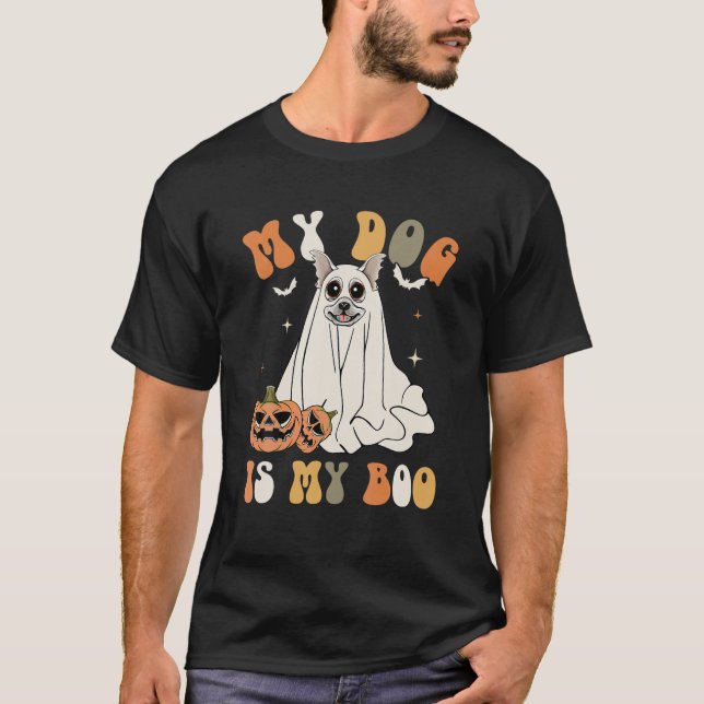 Camiseta Mi Perro Es Mi Perro De Halloween De La Calabaza D (Anverso)