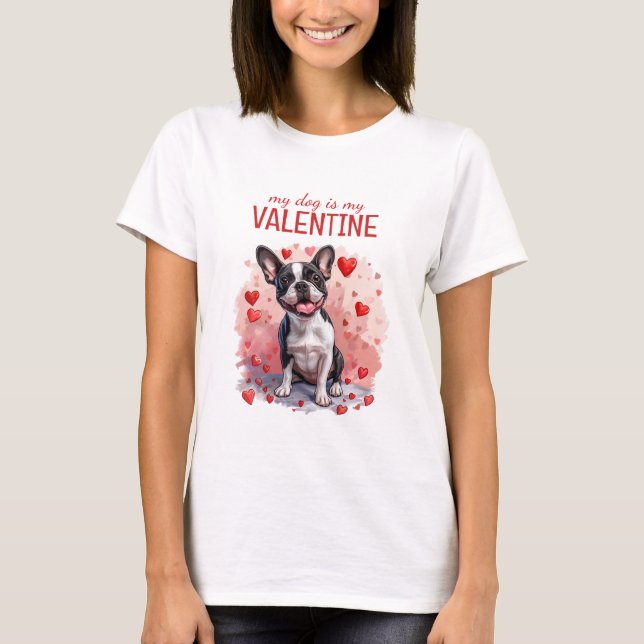 Camiseta Mi Perro Es Mi Perro Terrier De San Valentín En Bo (Anverso)