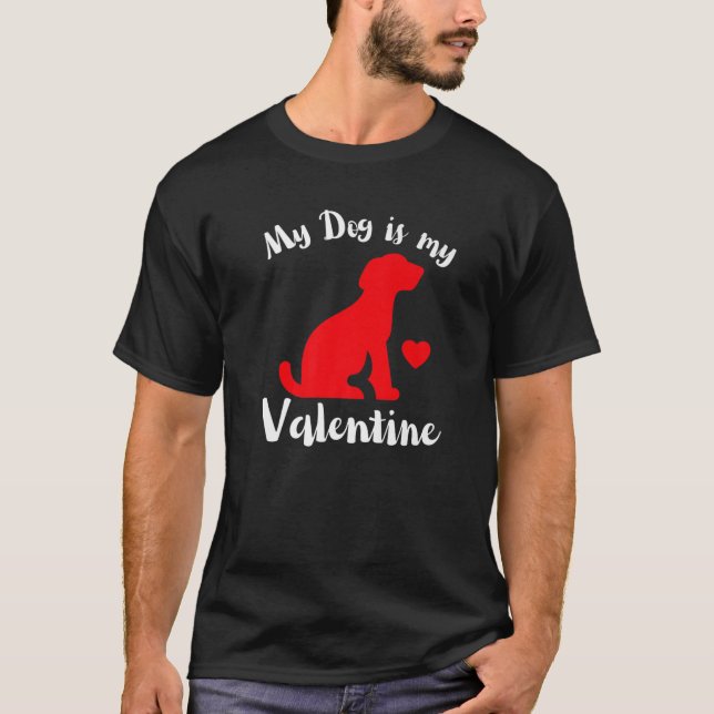 Camiseta Mi Perro Es Mi San Valentín Cuto (Anverso)