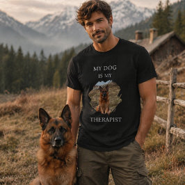 Camiseta Mi perro es mi terapeuta foto negra