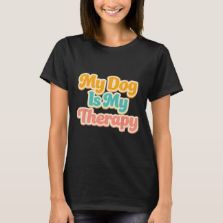 Camiseta Mi perro es mi terapia divertido humor de mascotas