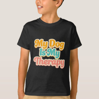 Camiseta Mi perro es mi terapia divertido humor de mascotas