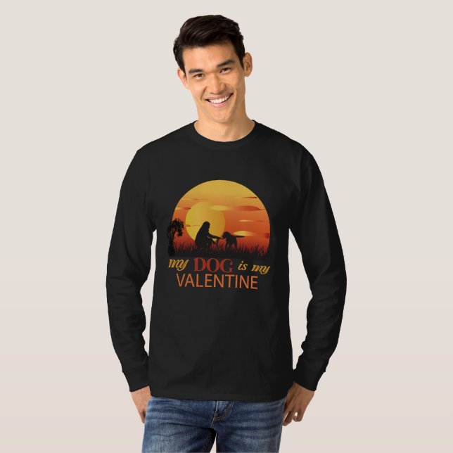 Camiseta mi perro es mi valentina, el perro es mi valentina (Anverso completo)