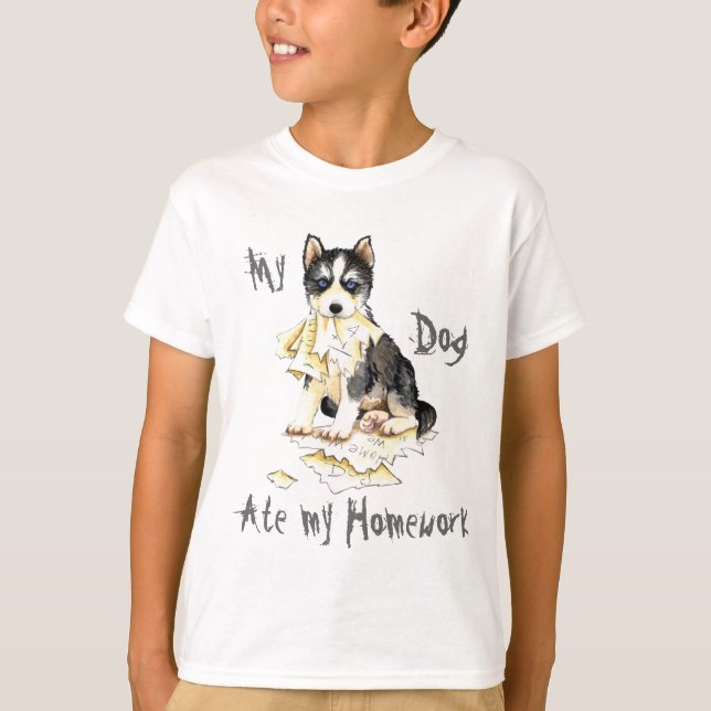 Camiseta Mi perro esquimal comió mi preparación (Anverso)