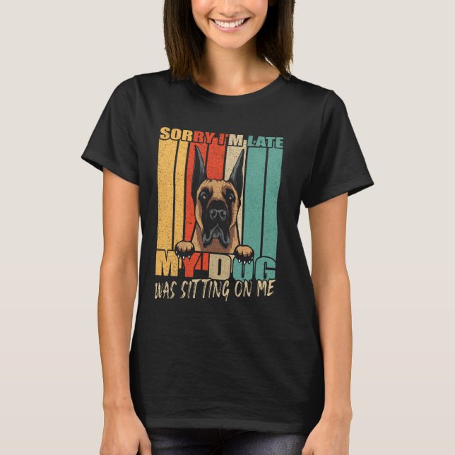 Camiseta Mi Perro Estaba Sentado Sobre Mí Funny Fawn Gran D (Anverso)