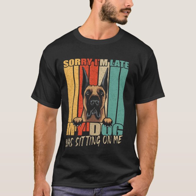 Camiseta Mi Perro Estaba Sentado Sobre Mí Funny Fawn Gran D (Anverso)