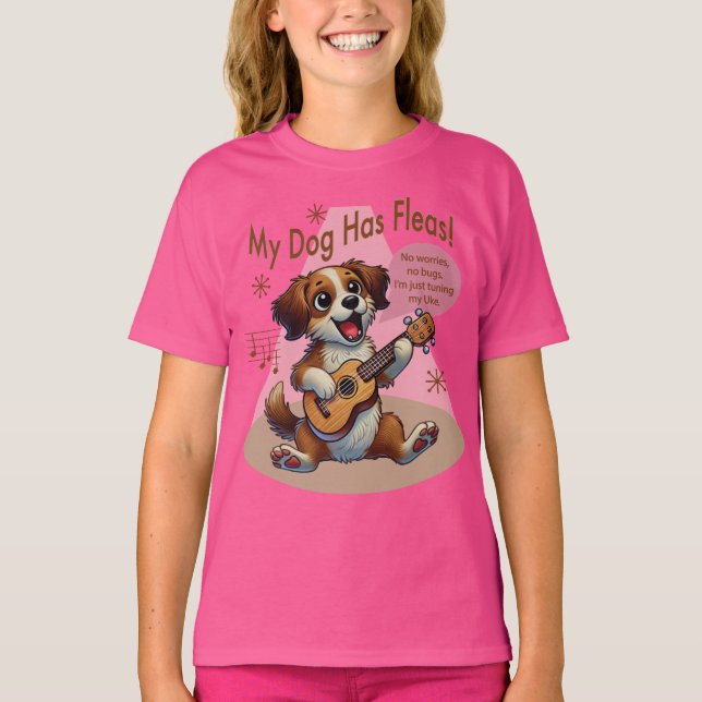 Camiseta Mi Perro Ha Huido De La Canción De Ajuste De Ukule (Anverso)