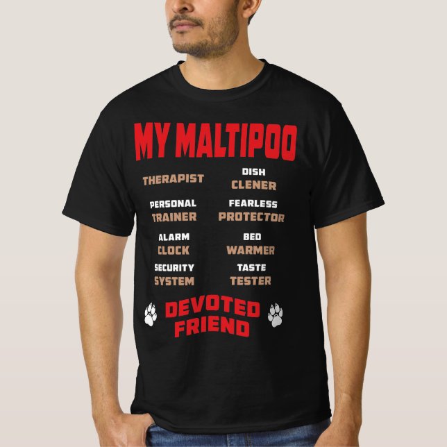 Camiseta Mi perro maltipoo obsequia a un amigo (Anverso)