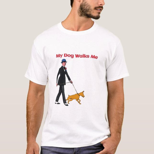 Camiseta "Mi perro me camina" (Anverso)
