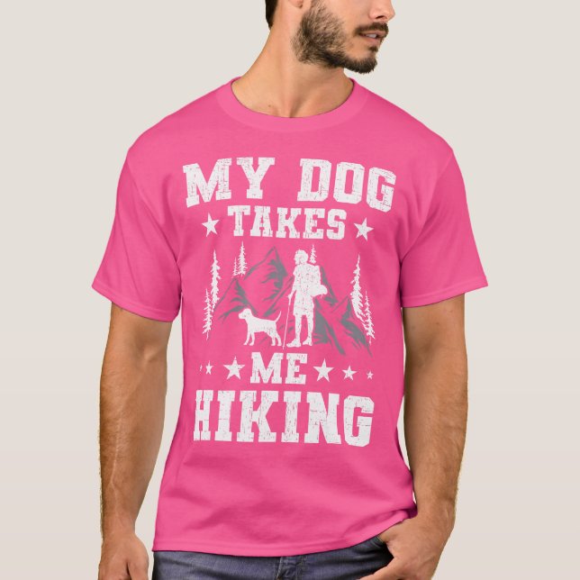 Camiseta Mi Perro Me Lleva A Caminar En Camping (Anverso)