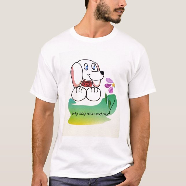 Camiseta Mi perro me rescató (Anverso)