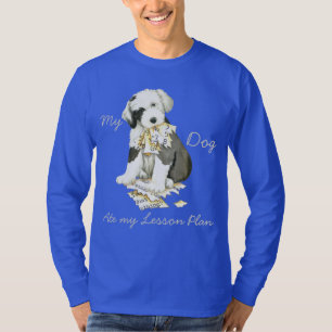 Camiseta Mi perro pastor inglés viejo comió mi plan de