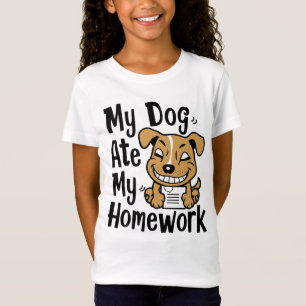 Camiseta Mi perro se comió mi tarea