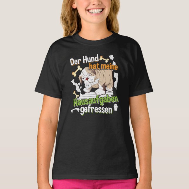 Camiseta Mi perro se comió mis deberes - Cita de aprendizaj (Anverso)