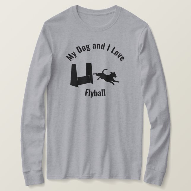Camiseta Mi perro y yo amamos la bola de flores (Anverso del diseño)