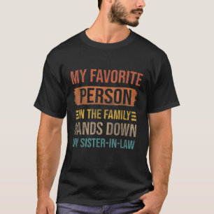 Camiseta Mi persona favorita en la cuñada de la familia