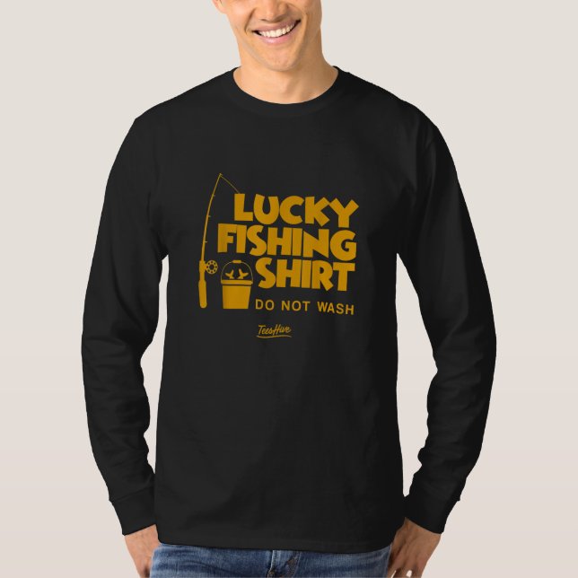 Camiseta Mi Pesca Afortunada No Lava La Pesca Graciosa (Anverso)