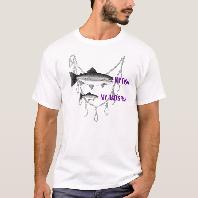Camiseta Mi pescado es más grande que mis papás (Anverso)