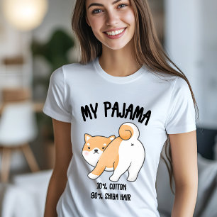Camiseta Mi pijama - 10% algodón, 90% pelo shiba