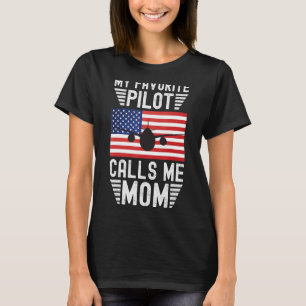 Camiseta Mi Piloto Favorito Me Llama Mamá - Mola Piloto Gra
