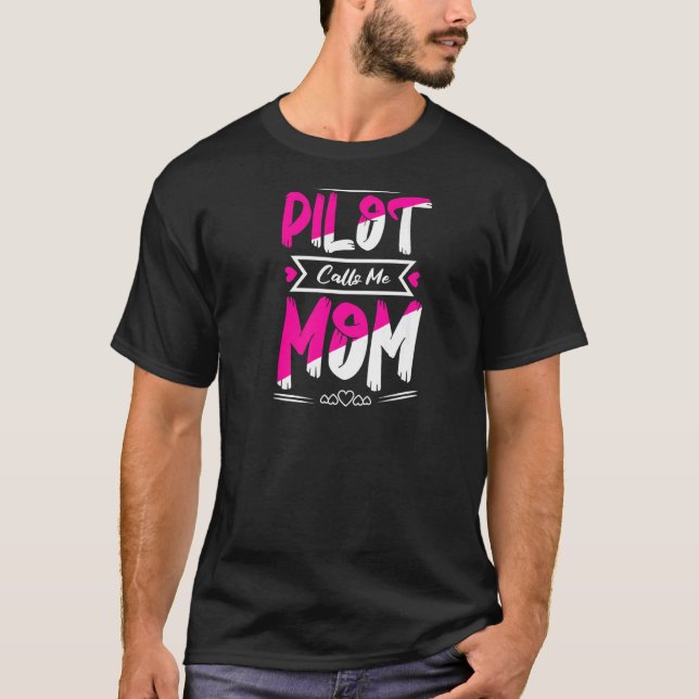 Camiseta Mi piloto favorito me llama vuelo de mamá (Anverso)