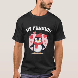 Camiseta Mi Pingüino Amor Corazones Cute Romance De San Val