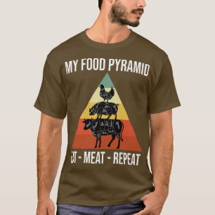Camiseta Mi Pirámide Alimentaria Coma Carne Repetir Funda V