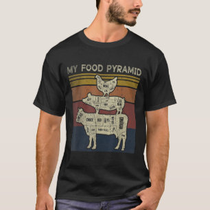 Camiseta Mi Pirámide Alimenticia - Chiste Divertido de Barb