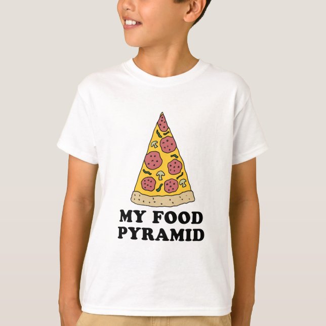 Camiseta Mi pirámide de alimentos (Anverso)
