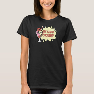 Camiseta Mi pirámide de alimentos helados helados helados h