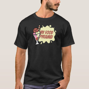 Camiseta Mi pirámide de alimentos helados helados helados h