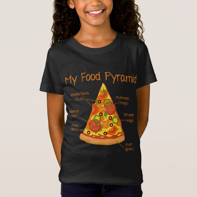 Camiseta Mi pirámide de comida (Anverso)