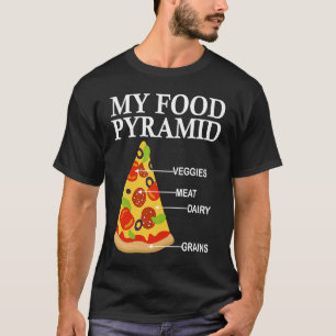 Camiseta Mi pirámide de comida pizza rebanada de pizza para